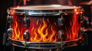 Flames Snare Drum