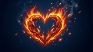 Flaming Heart SVG