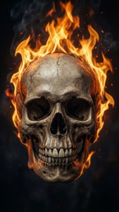 Flaming Skull