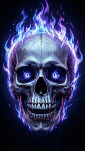 Flaming Skull