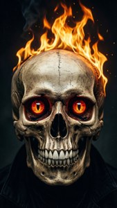 Flaming Skull