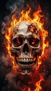 Flaming Skull