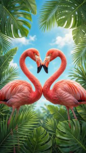 Flamingo Heart