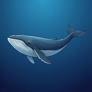 Flat Blue Whale