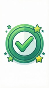 Flat Checkmark Guarantee Badge