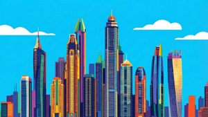 Flat Color Cityscape