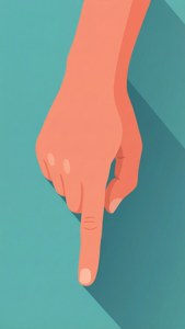 Flat Design Pointing Down