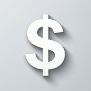 Flat Dollar with Shadow