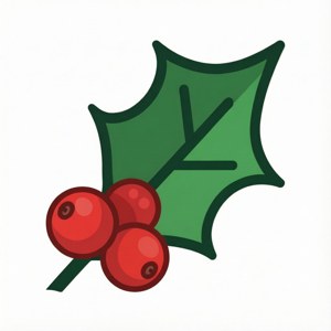 Flat Holly Icon