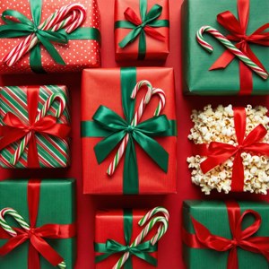 Flat Lay Christmas Gifts
