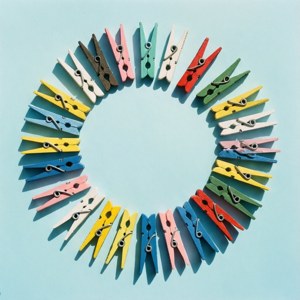 Flat Lay Clothespins