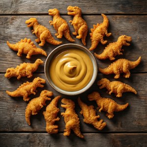 Flat Lay Dino Nuggets