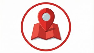 Flat Red Pinpoint Logo