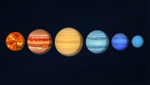 Flat Solar System Vector