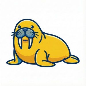 Flat Walrus Vector