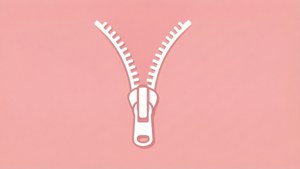 Flat White Zipper Pink