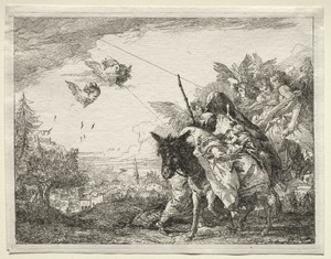 Flight into Egypt:  Joseph Pausing to Gaze at the Infant Christ
