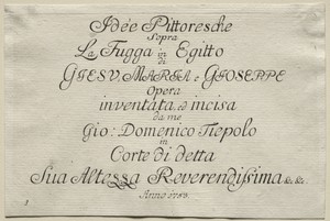 Flight into Egypt:  Title Page
