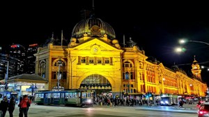 Flinders Street Station Night