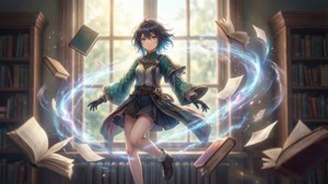 Floating Book Scholar