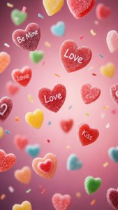 Floating Candy Hearts