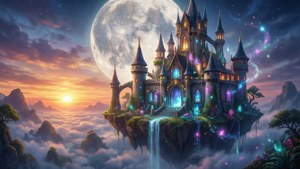 Floating Castle Moon