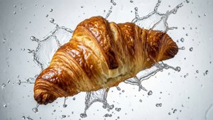 Floating Croissant Splash