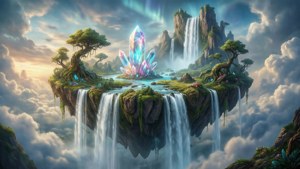 Floating Crystal Island