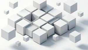 Floating Cube Grid
