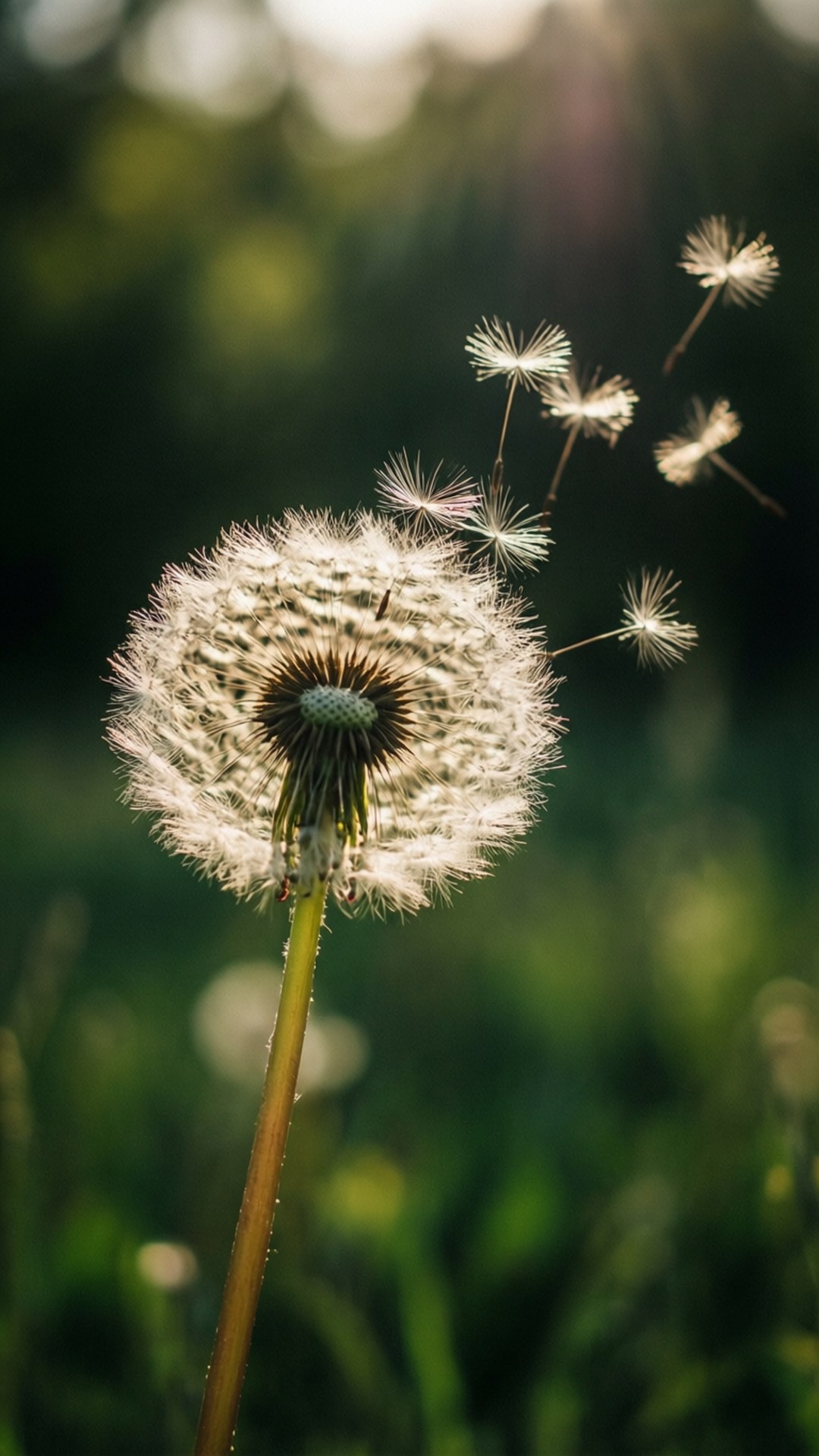 Floating Dandelion Seeds by Wallpapers.art Studio