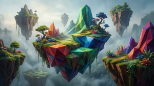 Floating Geometric Islands