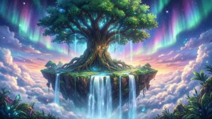 Floating Island Waterfall