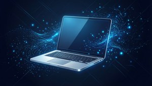 Floating Laptop Particles