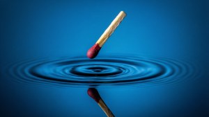 Floating Matchstick Reflection