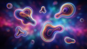 Floating Neon Organic Shapes
