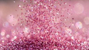 Floating Pink Glitter