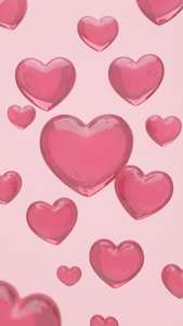 Floating Pink Hearts