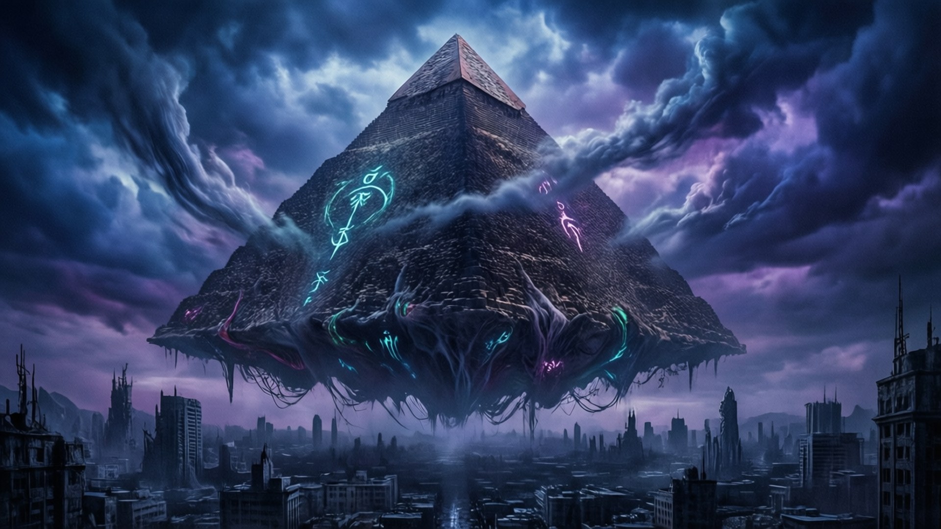 Floating Pyramid by Wallpapers.art Studio