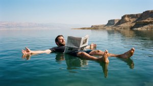 Floating Reader at Noon