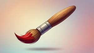 Floating Red Bristle Brush