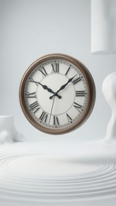 Floating Roman Clock
