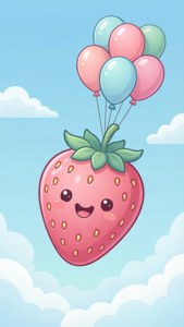 Floating Strawberry Balloons