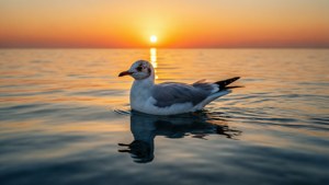 Floating Sunset Reflection