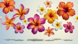 Floating Tropical Flowers