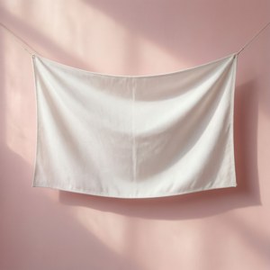 Floating White Banner