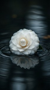 Floating White Camellia