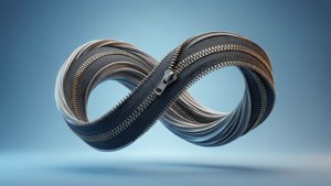 Floating Zipper Ribbon