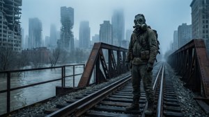 Flooded City Bridge