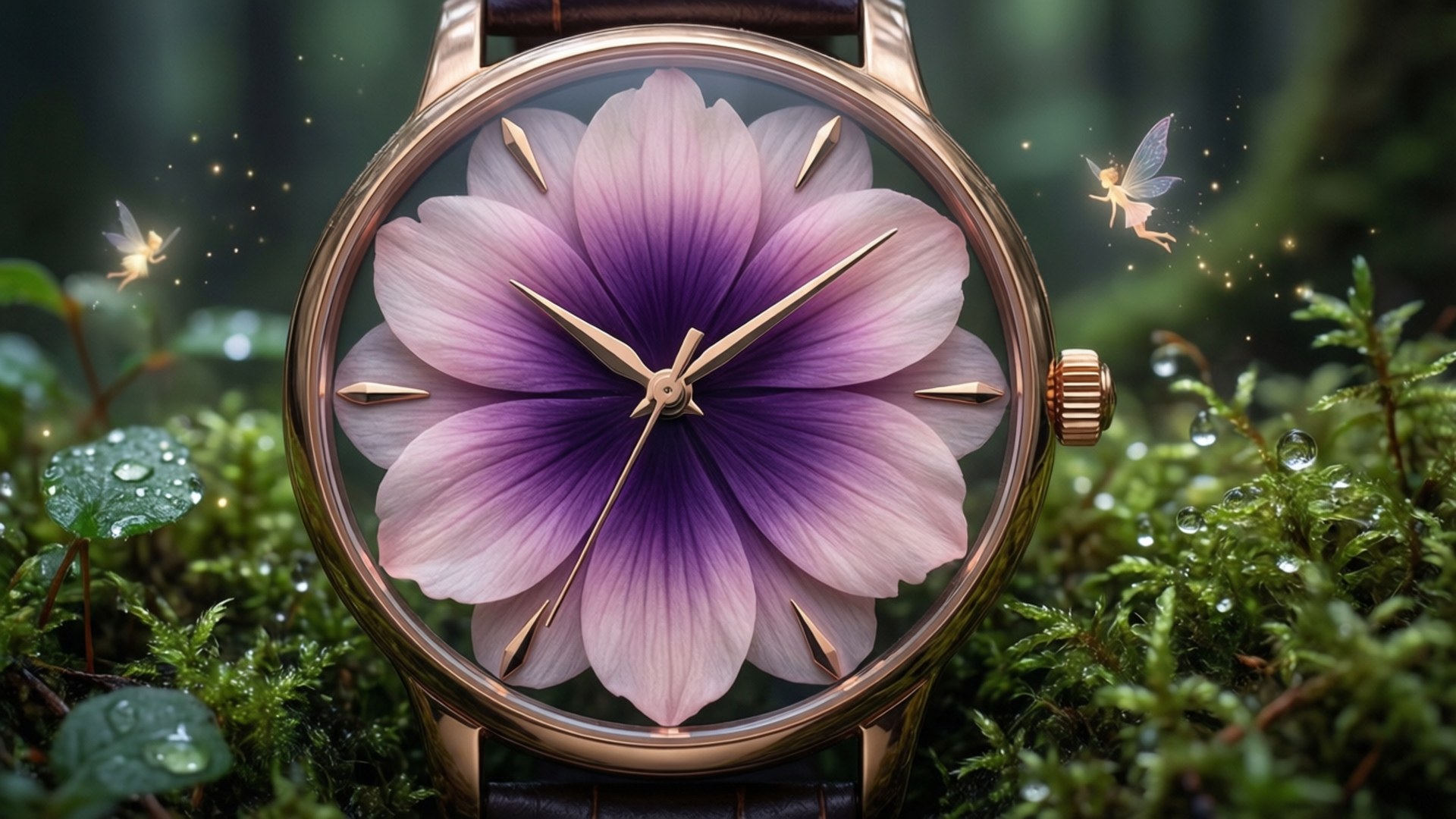Flora Petal Timepiece by Wallpapers.art Studio