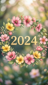 Floral 2024 Wreath